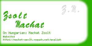 zsolt machat business card